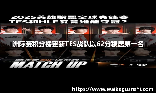 洲际赛积分榜更新TES战队以62分稳居第一名